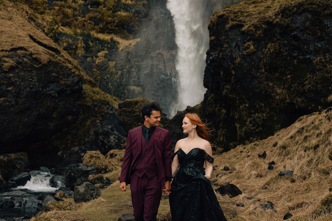 Emelyne and Bishal.couple.waterfall3